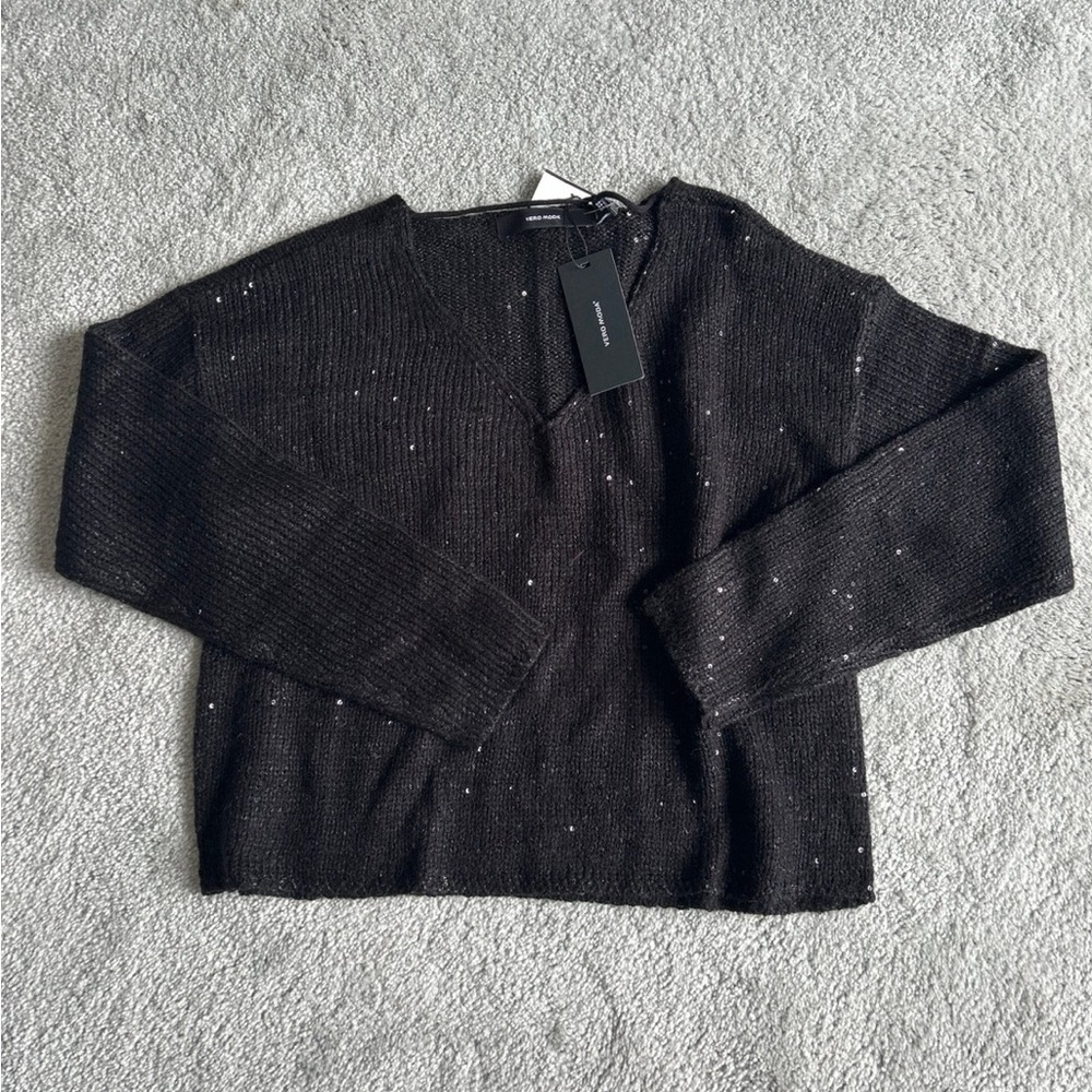 Vero Moda Black V-Neck Sweater